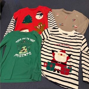 Four Christmas shirts - Nordstrom brands size 5